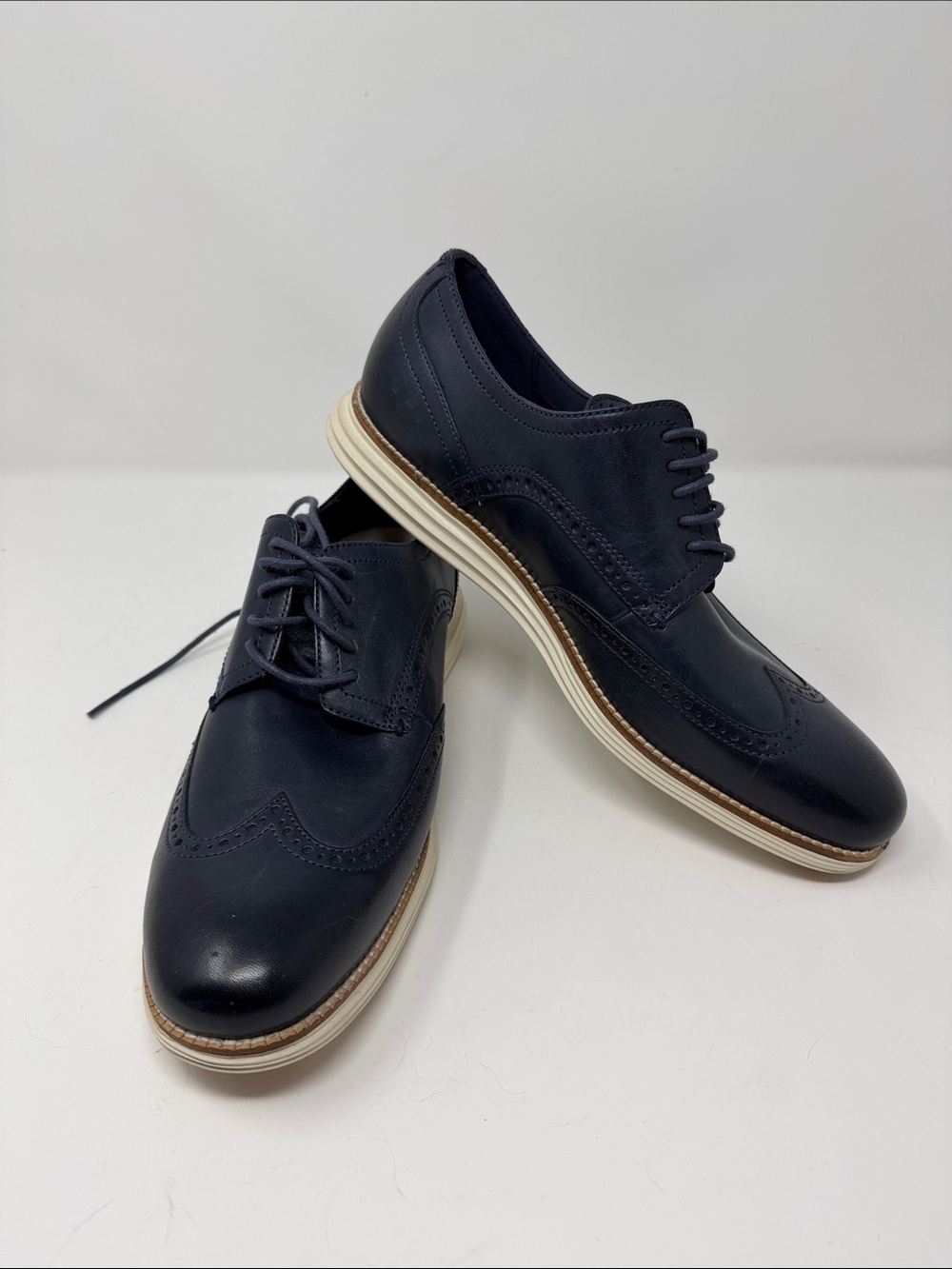 Cole Haan Men's Navy OriginalGrand Wingtip Oxfords